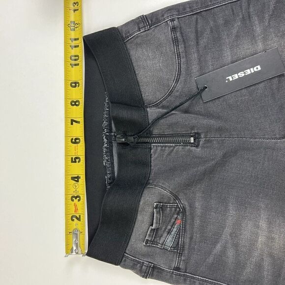 NWT Diesel Debbie Trouser Black Denim Stretch Comfort Size 26 - Picture 7 of 10